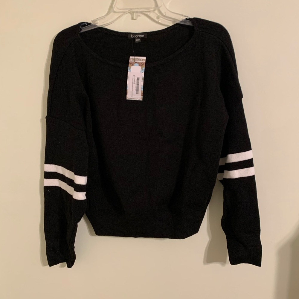 Boohoo Black & White Knitted Jogger Set Size 20/22